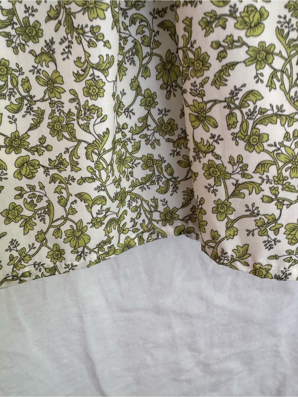 Olive Green Floral Ruffle Mini Dress with Front Tie - Picture 6 of 14
